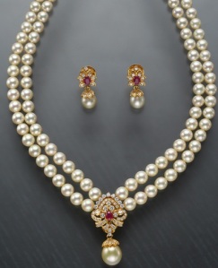 A alluring pearl necklace set that is sure to make you the talk of the evening. See more collections at www.mysticcollections.com
